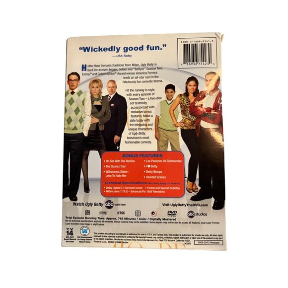 Ugly Betty 2008 DVD Complete Second Season Comedy America Ferrera Pre-Owned - Picture 3 of 7